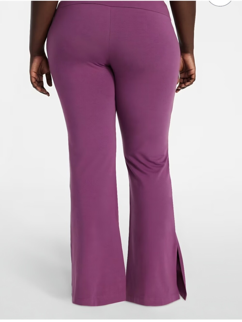 Terra & Sky Women's Plus Flare Leg Leggings Purple Pants Size 4X 28W - 30W NEW - Picture 8 of 8